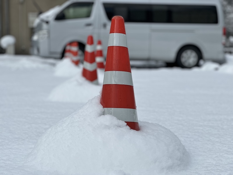 RVパーク道の駅清流の里ひじかわの降雪